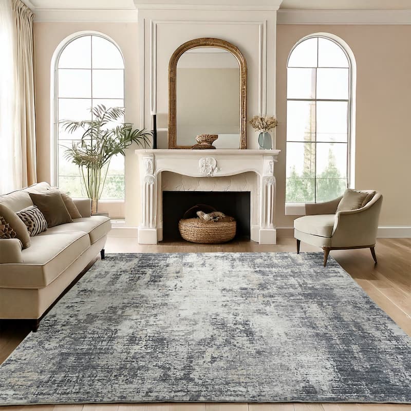 Glitzhome Modern Abstract Distressed Indoor/Outdoor Area Rugs