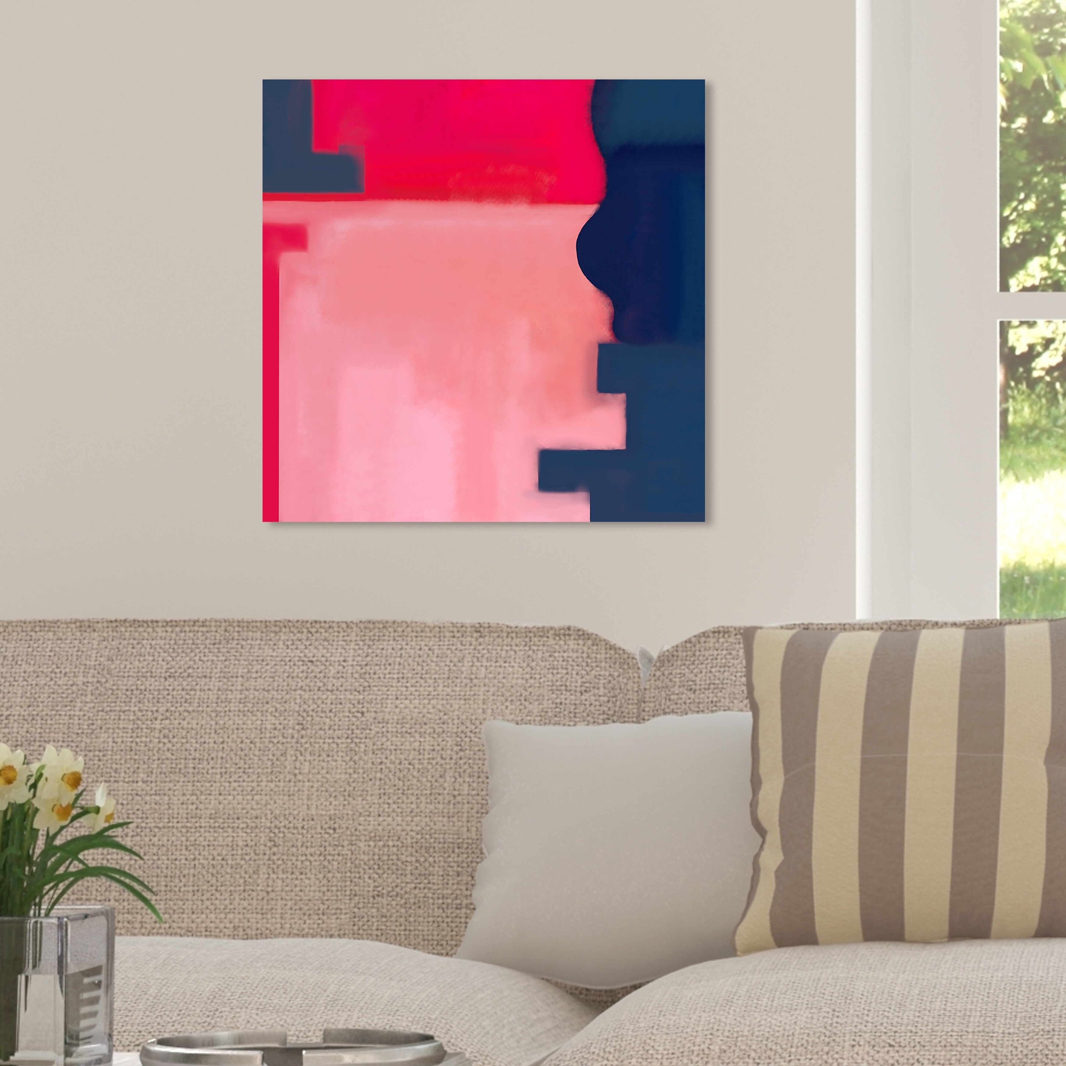 Shop Oliver Gal Puzzle Shapes Abstract Wall Art Canvas Print