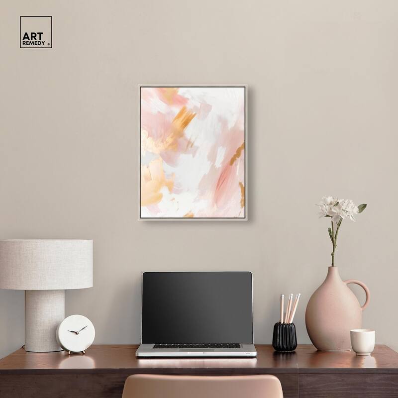 Rose Gold Veil III Canvas by Art Remedy
