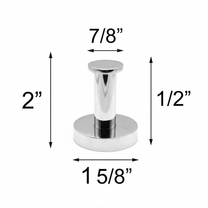 Wall Mount Towel Hook, Single Robe Hook, Polished Stainless Steel - 2H X 1.10W x1.10L