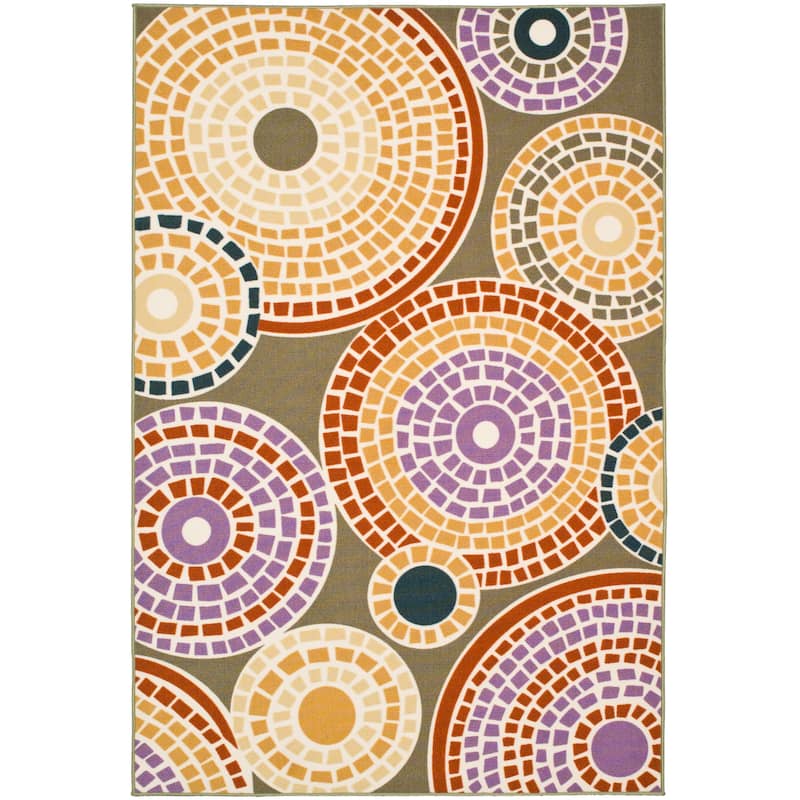 SAFAVIEH Metropolis Selvi Mosaic Circles Rug