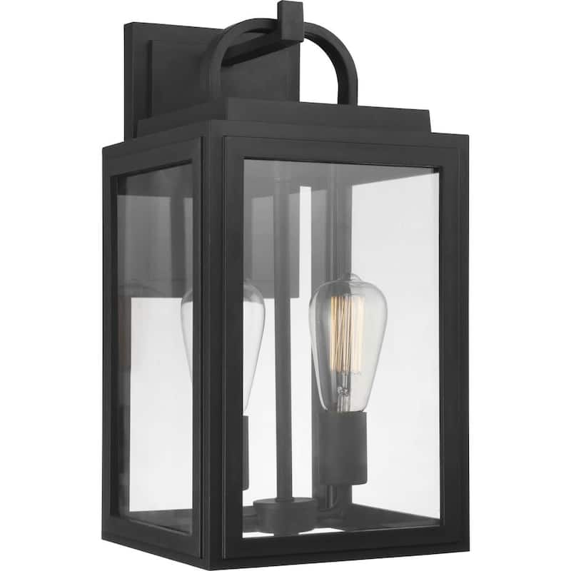 Progress Lighting Grandbury 2 Light 17" Tall Outdoor Wall Sconce - Black
