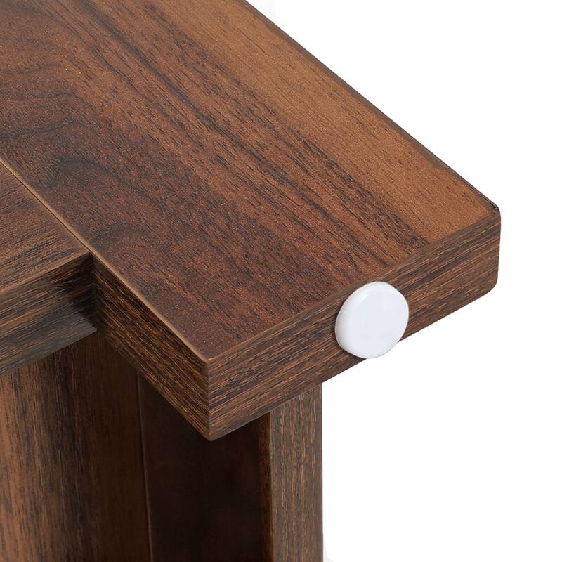 Modern Rustic Square Wood Coffee Table with Storage