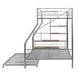 preview thumbnail 16 of 14, Contemporary Design Metal Bunk Bed with Trundle and Storage Staircase, Twin over Full Size, Silver