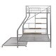 preview thumbnail 23 of 21, Heavy-Duty Metal Twin Over Full Triple Bunk Beds w/ Two Side Ladders & Safety Guard Rail, 3 in 1 Bunk Beds for Kids Teens