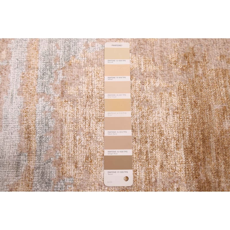 ECARPETGALLERY Hand-knotted Legacy Brown Silk, Wool Rug - 2'7 x 16'0