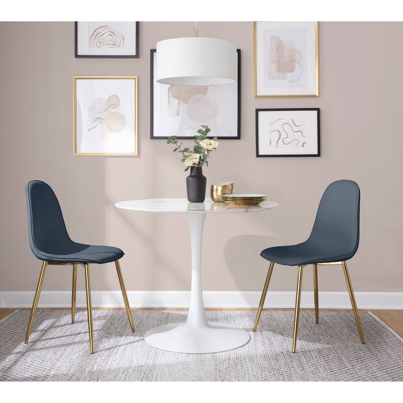 Silver Orchid Stone Gold Dining Chair - Set of 2
