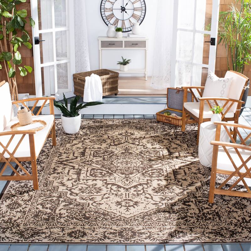SAFAVIEH Beach House Pouline Indoor/ Outdoor Waterproof Patio Backyard Rug