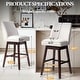 preview thumbnail 10 of 52, Pellebant 30.6'' H Solid Wood Swivel Bar Stool with Back