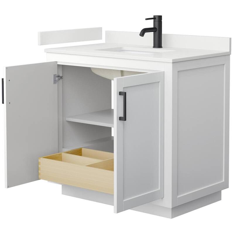 Wyndham Collection WCF292936S-QTZ-UNSMXX Miranda 36" Free Standing