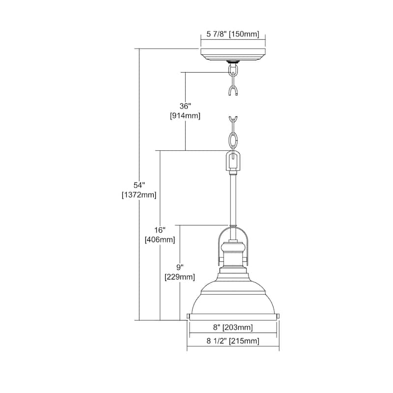 Elk Home Blakesley Brushed Nickel With Metal Shade 1 Light Pendant