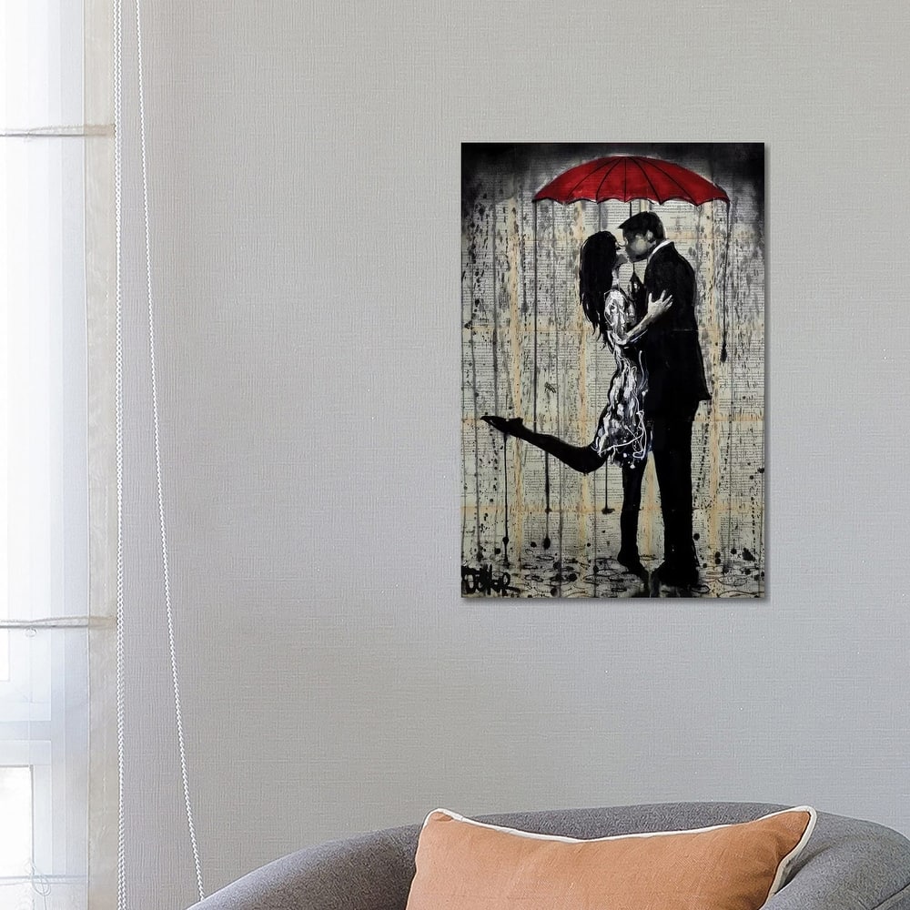 iCanvas "Rainy Hearts" by Loui Jover Canvas Print