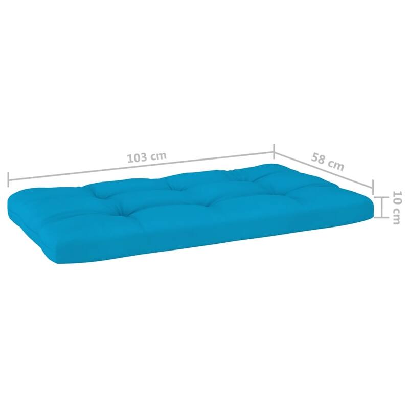 vidaXL Chair Cushion Water Repellent Pallet Cushion Seat Pad Pillow Fabric - 40.6" x 22.8" x 3.9"