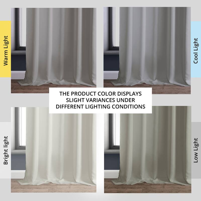 Exclusive Fabrics Italian Faux Linen Room Darkening Curtains (1 Panel) - Sophisticated Drapery for Versatile Décor