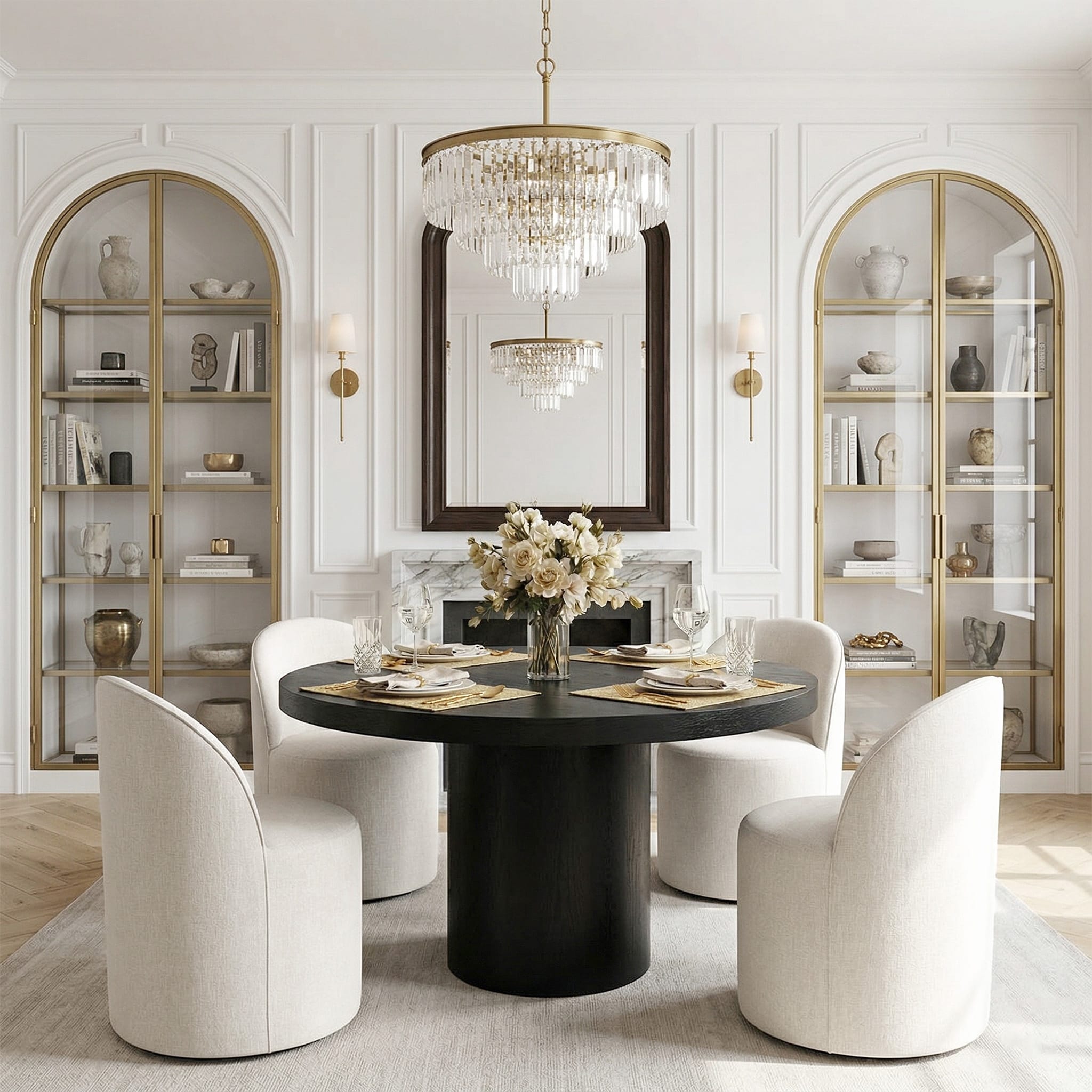 Modern 5-Piece Round Dining Set