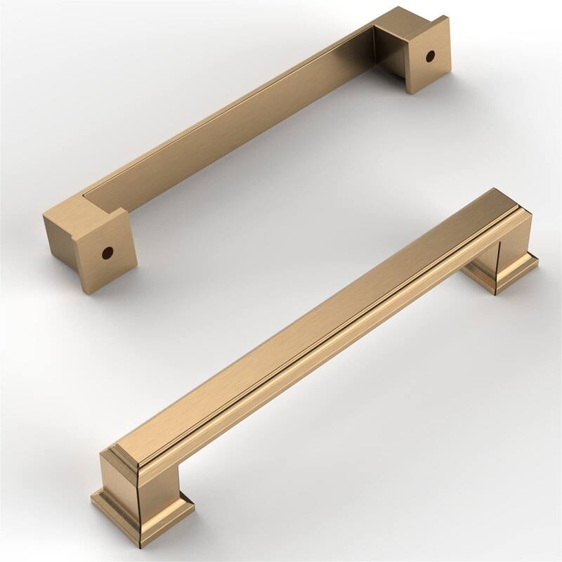 10 Pack Cabinets Cupboard Handles Drawer Pulls - 1"L x 1"W - Champagne Bronze