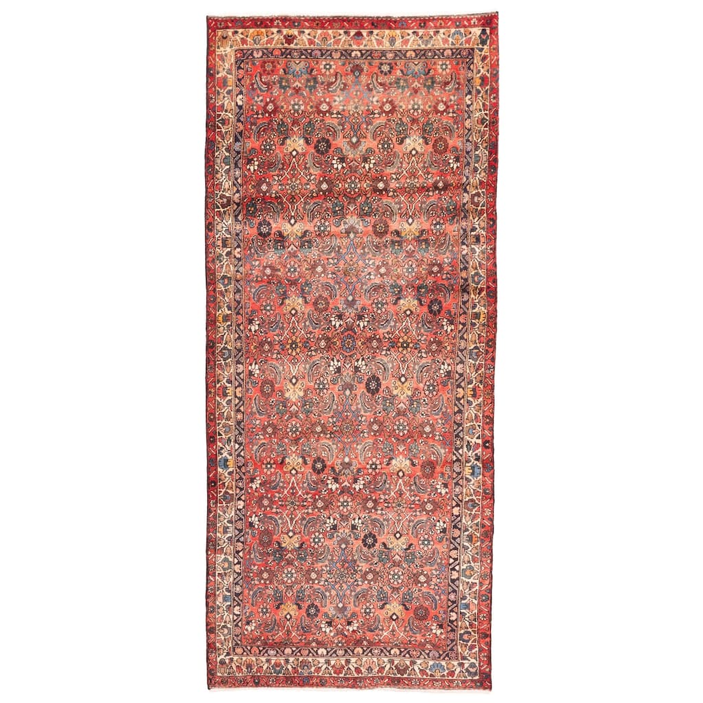 ECARPETGALLERY Hand-knotted Andelz Red Wool Rug - 4'2 x 9'11