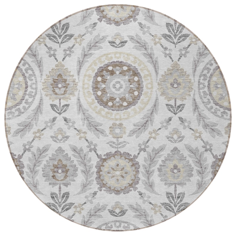 HomeRoots Floral Transitional Rectangle Outdoor Rug