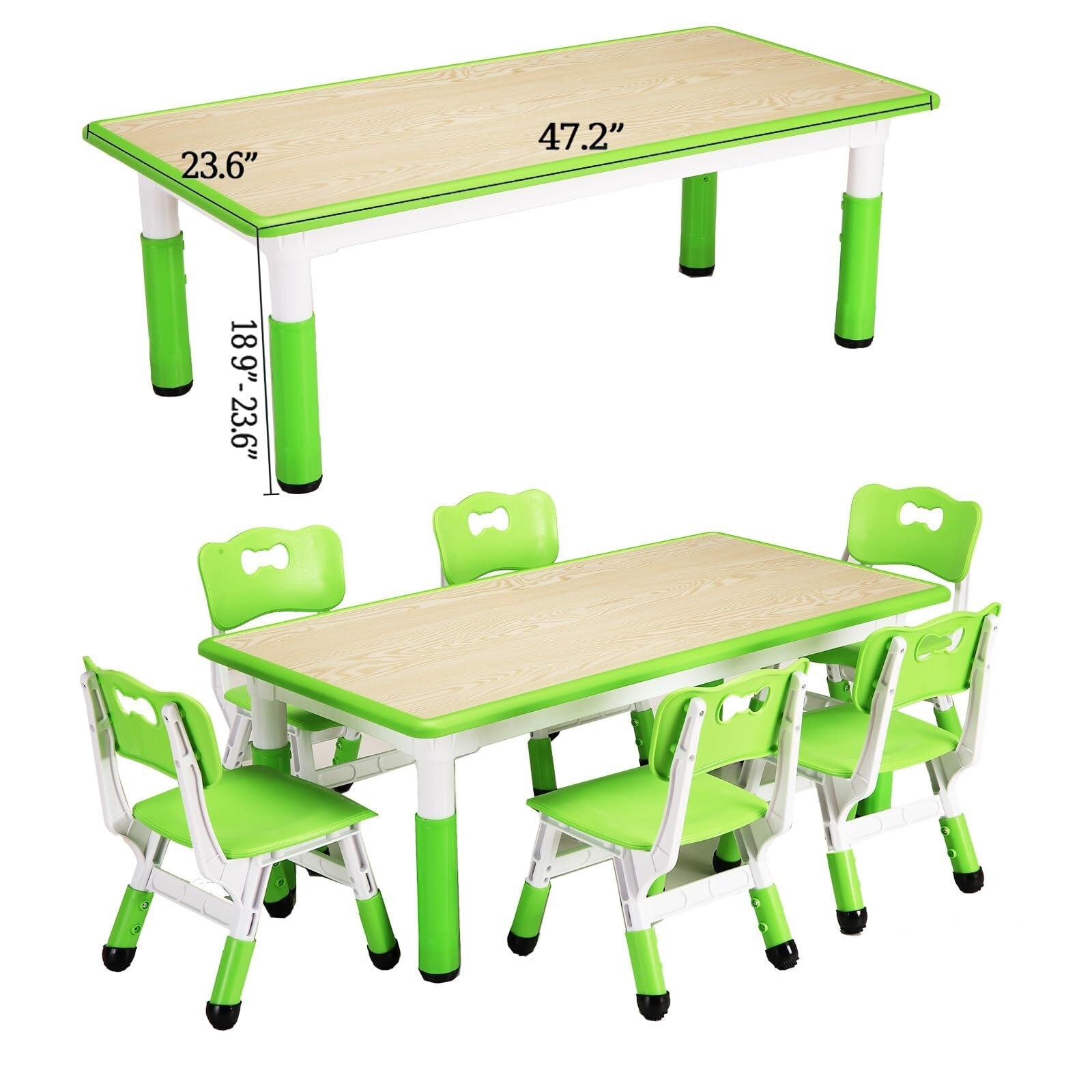 Kids Table and 6 Chair Set