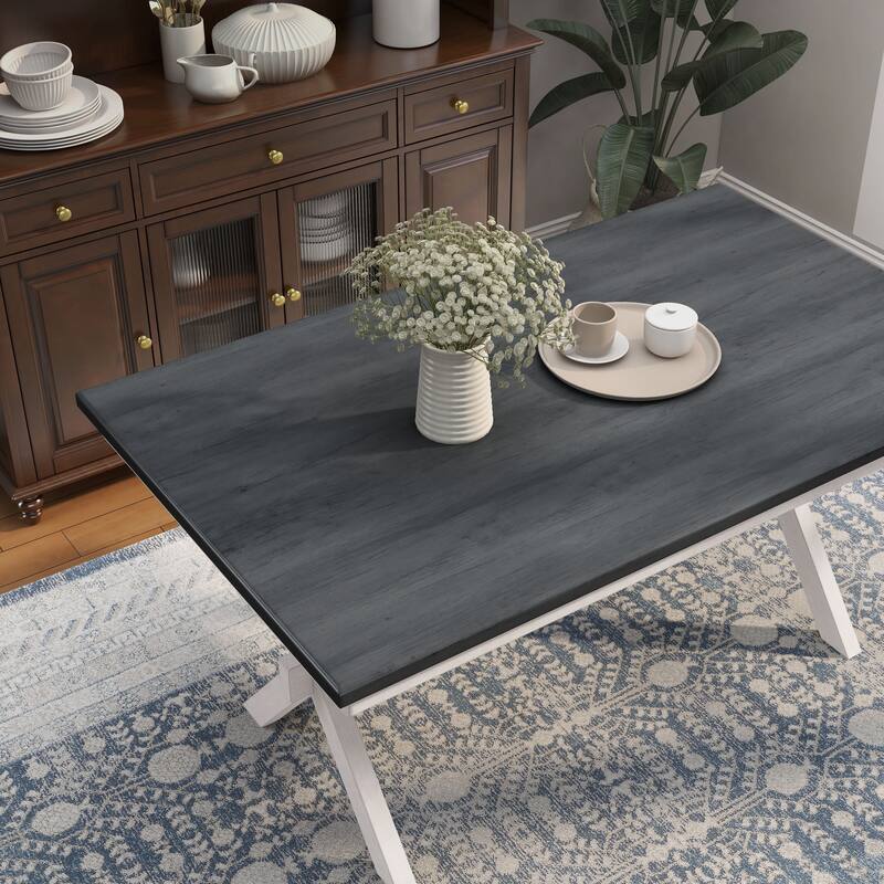 Furniture of America Paiz Farmhouse 60-inch Wood Dining Table