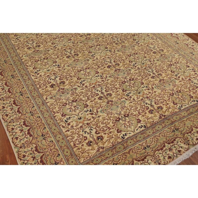 Anatolian Turkish Vintage Rug Hand-Knotted Living Room Wool Carpet - 6'6" X 9'9"