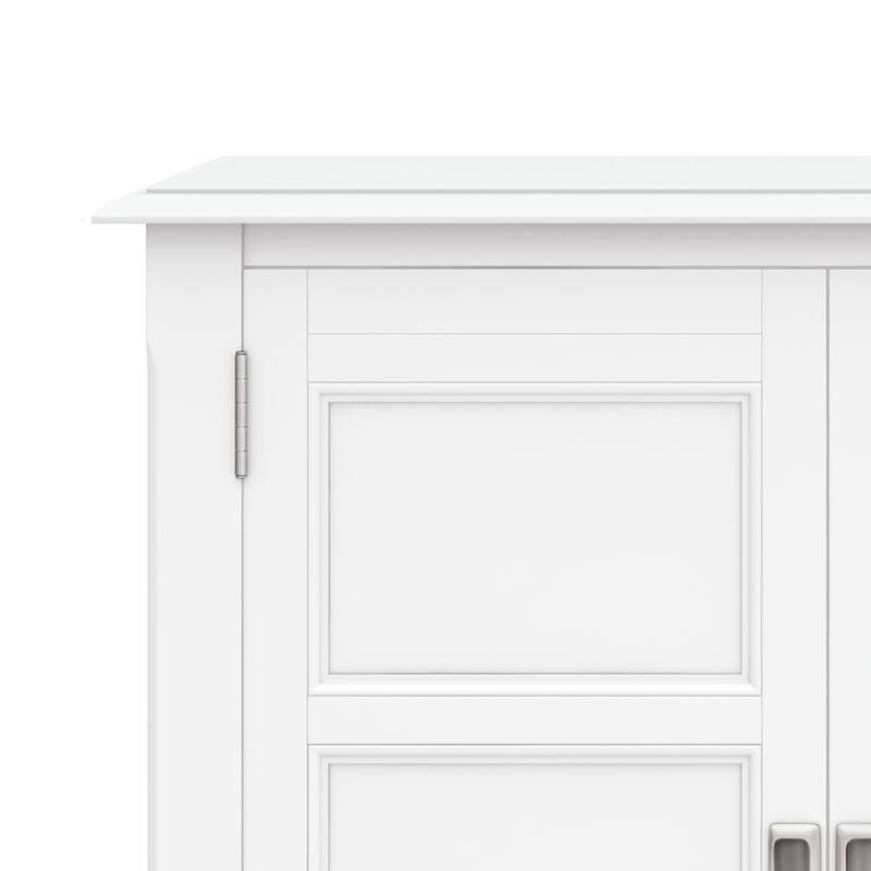 WYNDENHALL Portland SOLID WOOD 30 inch Wide Transitional Low Storage Cabinet - 30"w x 14"d x 31"h