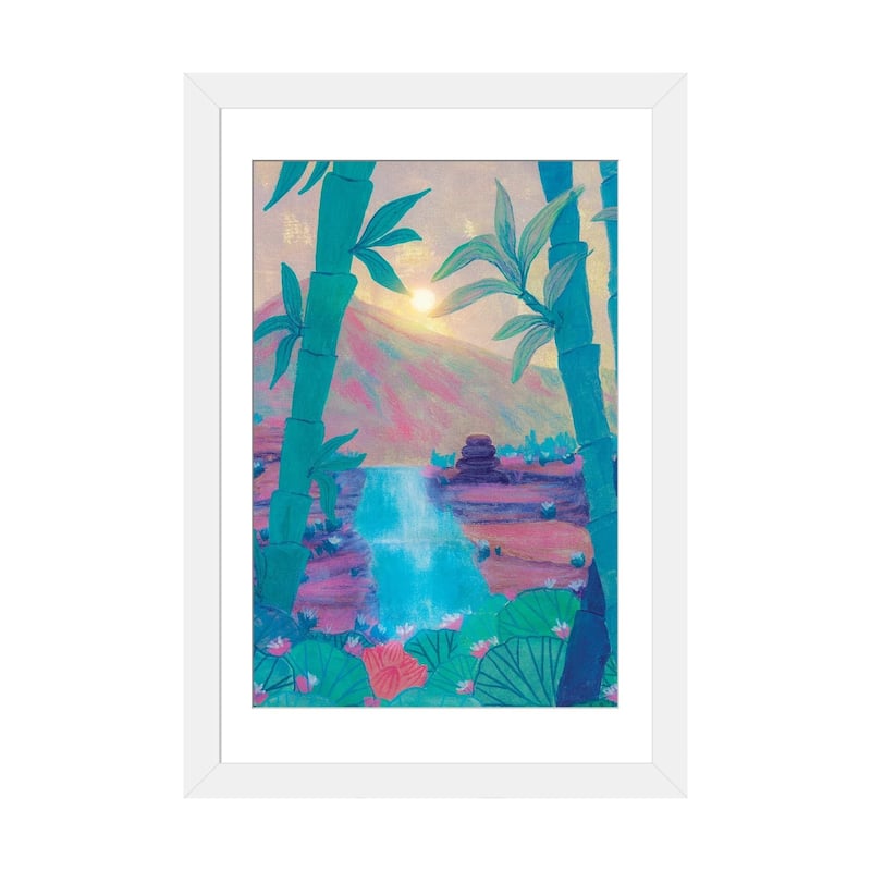 iCanvas "Zen Garden" by Viviana Gonzalez - White - 32x24x1