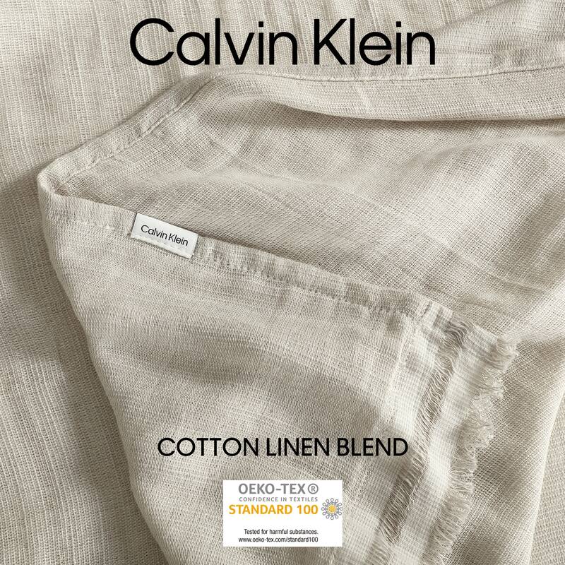 Calvin Klein Fine Weave Solid Throw Blanket