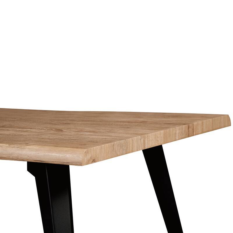 LeisureMod 7-pc Dining Set Ravenna Table and 6 Ervilla Chairs