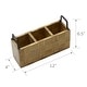 preview thumbnail 7 of 5, Mikasa Gourmet Basics Avery Checkered Wood Flatware Caddy