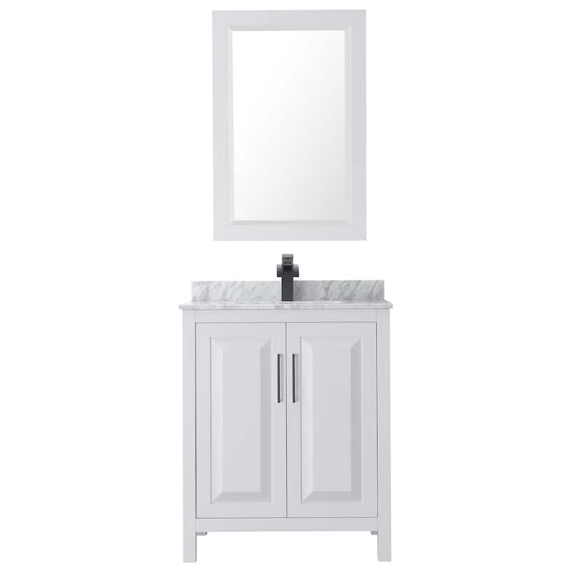Daria 30-inch Single Vanity, Marble Top, 24-inch Mirror
