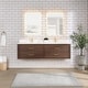 preview thumbnail 1 of 106, Cristo Floating Bath Vanity with White Quartz Stone Top and Mirror