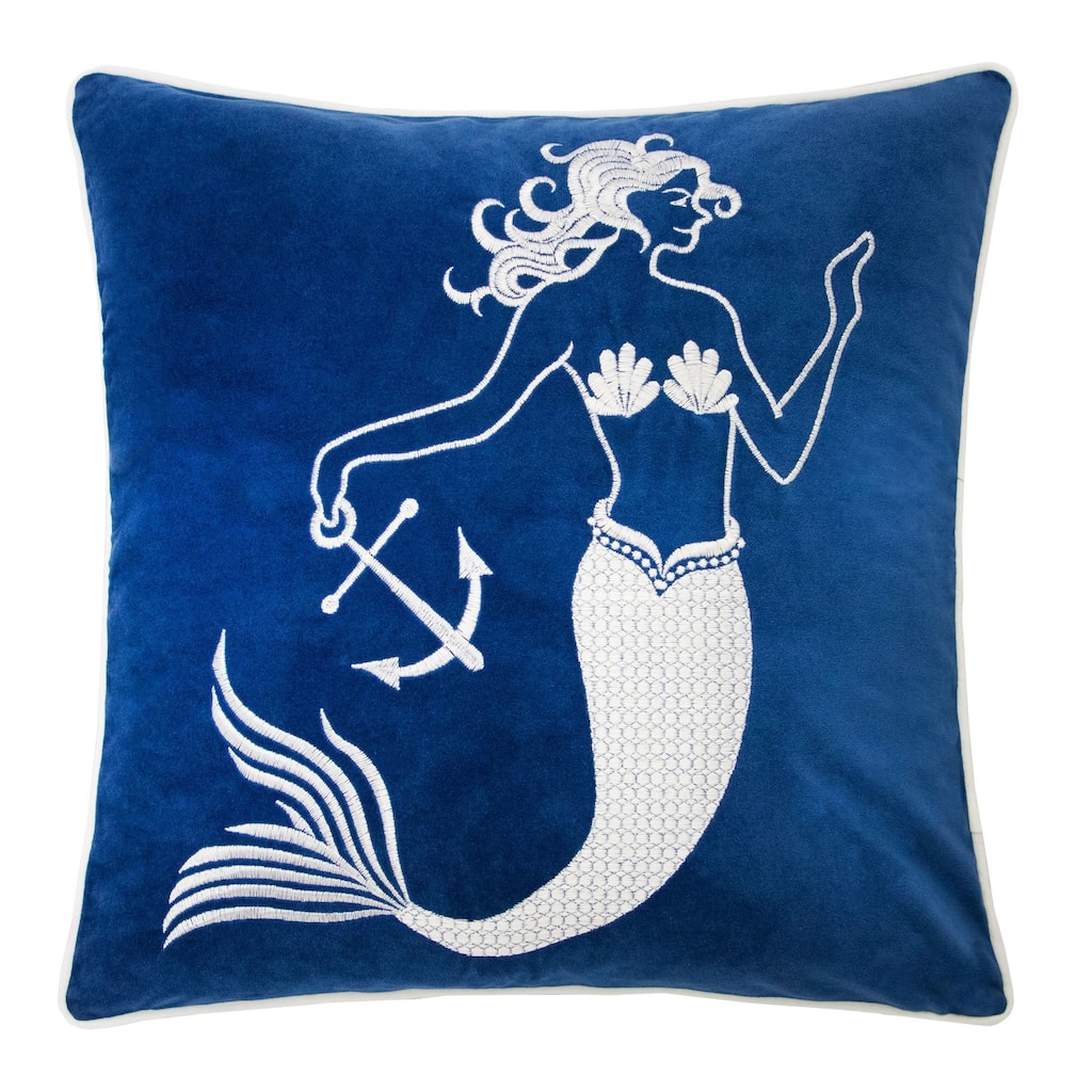 Liz Mermaid Set of 2 Indoor Throw Pillow, 20"x20"