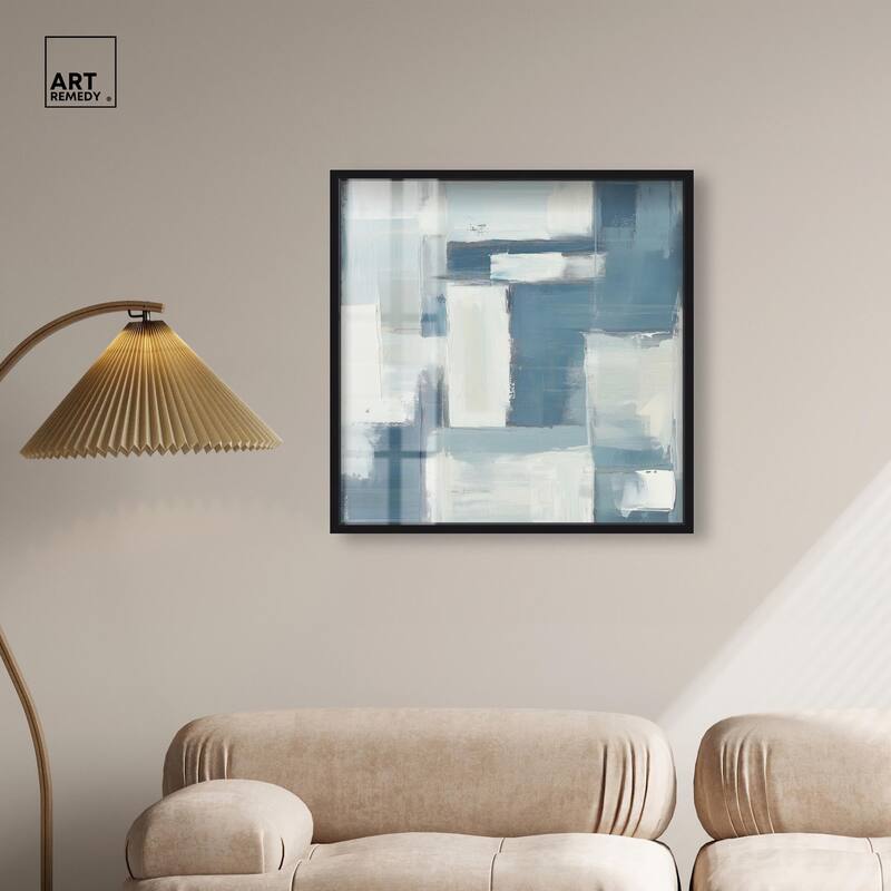 Deconstructed Blue III Shadowbox by Art Remedy