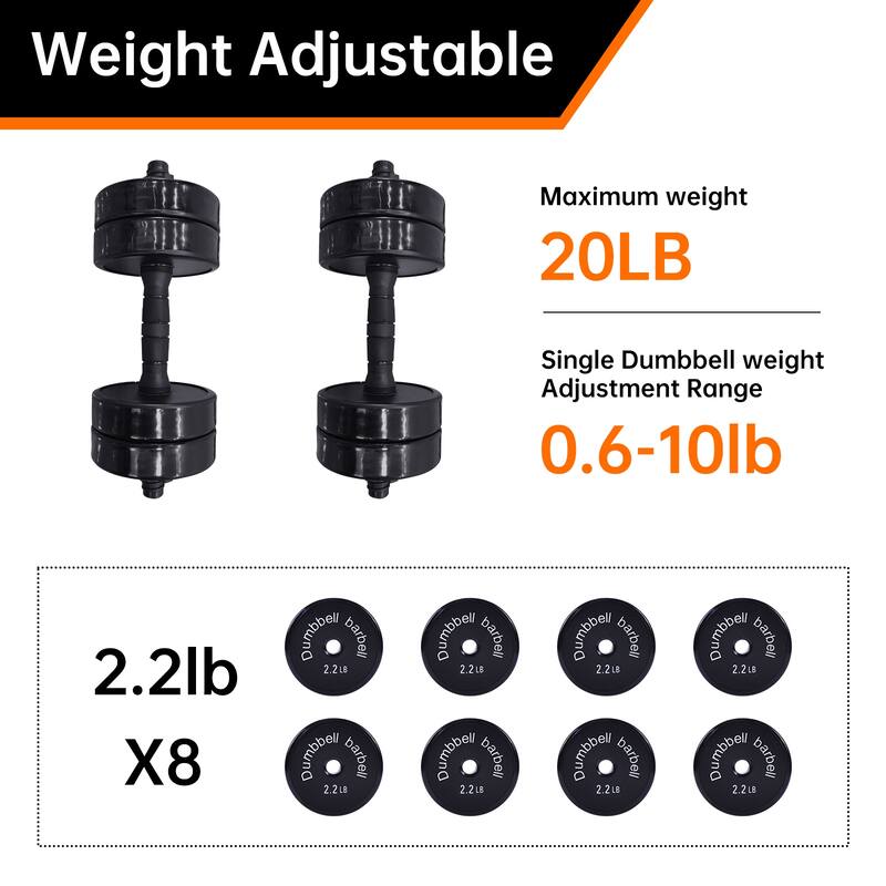 Adjustable 3 in 1 Weight Set, Dumbbells, Kettlebells, Barbell Combo, Non Slip, 20, 40, 50, 70LB Versatile Home Gym Equipment
