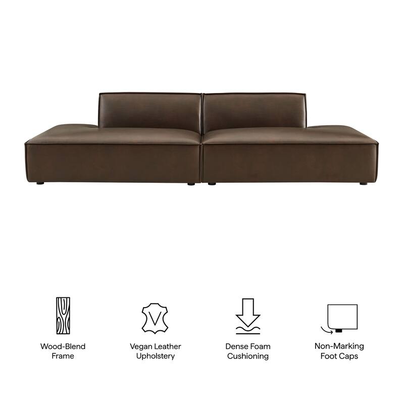 Restore 2-Piece Vegan Leather Modular Loveseat
