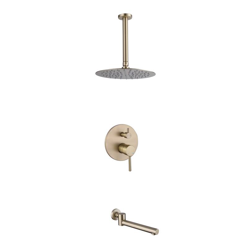 Tub and Shower Faucet with 10 in. Rain Shower Head