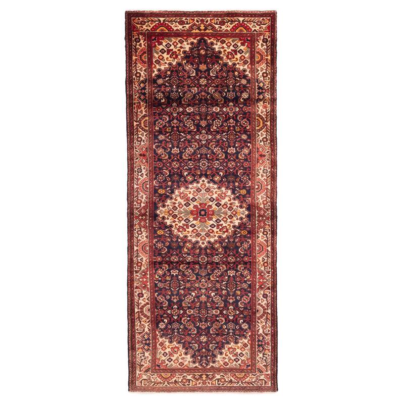 ECARPETGALLERY Hand-knotted Andelz Dark Navy Wool Rug - 3'7 x 9'8