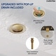 preview thumbnail 24 of 34, Double Handle Waterfall Bathroom Faucet with Pop-up Drain,Widespread 3 Hole Bathroom Sink Faucet