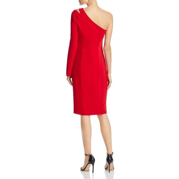 Shop Laundry By Shelli Segal Women S One Shoulder Cut Out Sheath