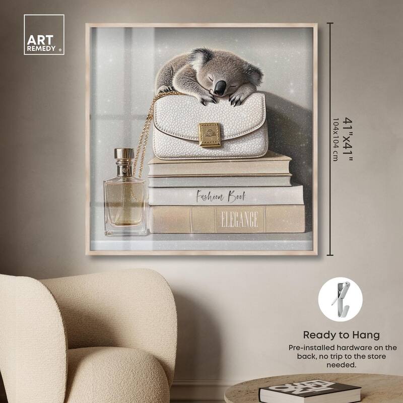 Koala on Fashion Books Shadowbox by Art Remedy
