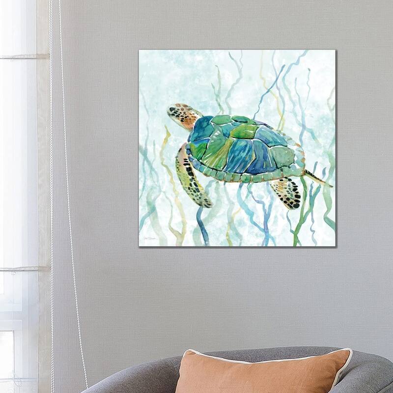iCanvas "Sea Turtle Swim II" by Carol Robinson Canvas Print - 26x26x1.5