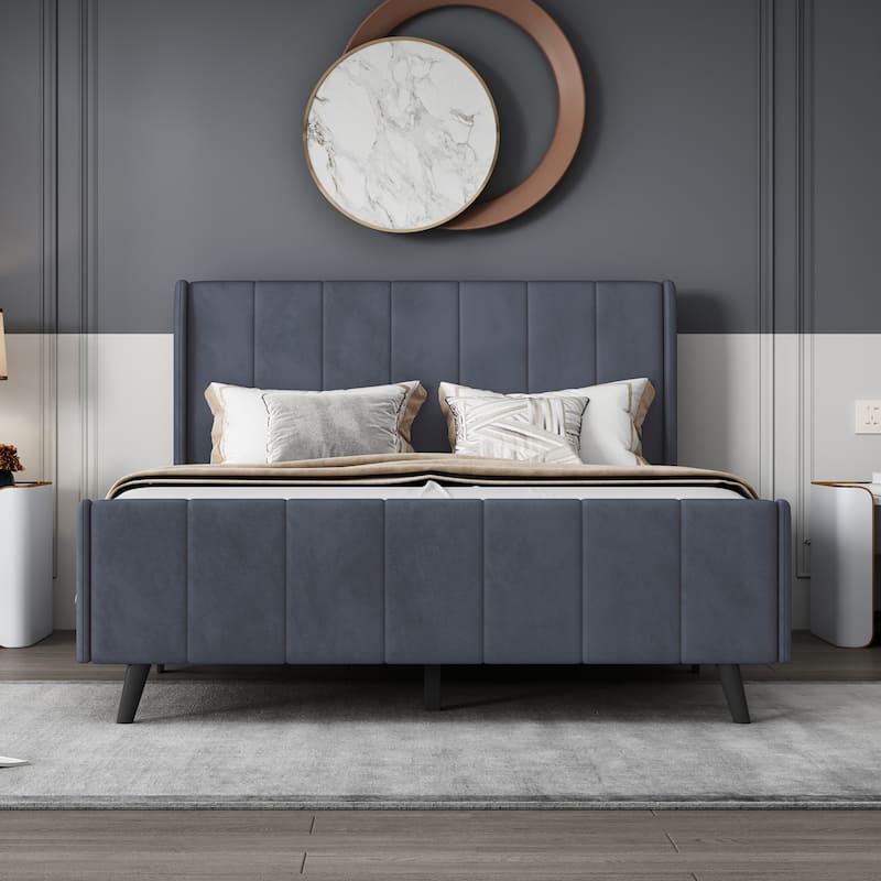 Full Size Upholstered Platform Bed