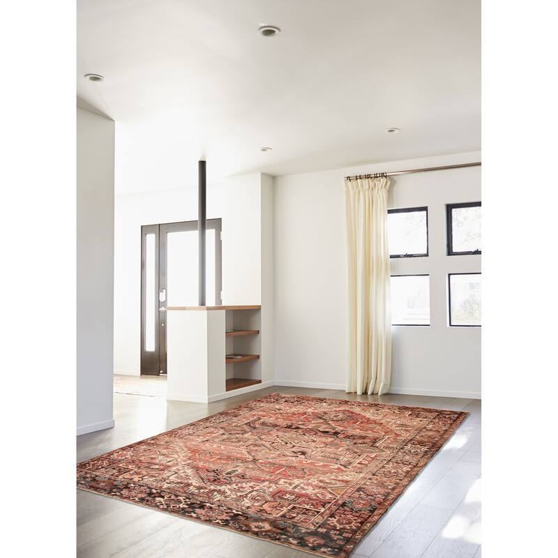 ECARPETGALLERY Hand-knotted Sarabi Red Wool Rug - 7'9 x 11'1