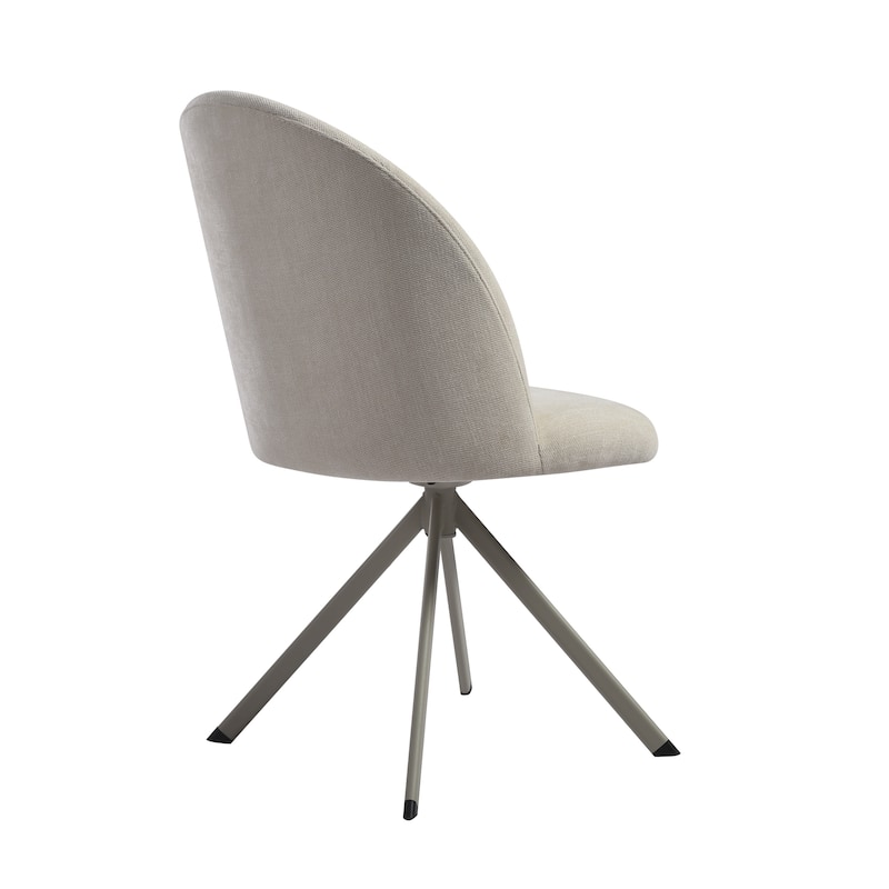 Hallie Contemporary Swivel Curved Back Upholstered Dining Chair - Set of 2