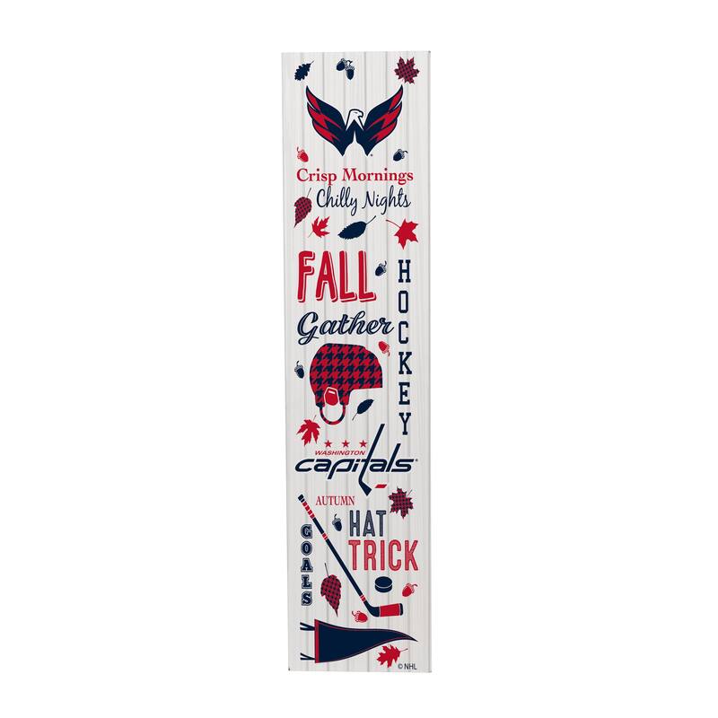 47" Double Sided Seasonal Porch Leaner, Washington Capitals - 47" x 11.25"