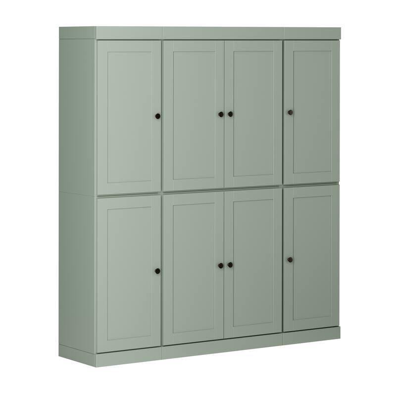 Palace Imports 100% Solid Wood 65" Pantry Cabinet with Shaker Doors, 2-Drawers and Adjustable Shelves