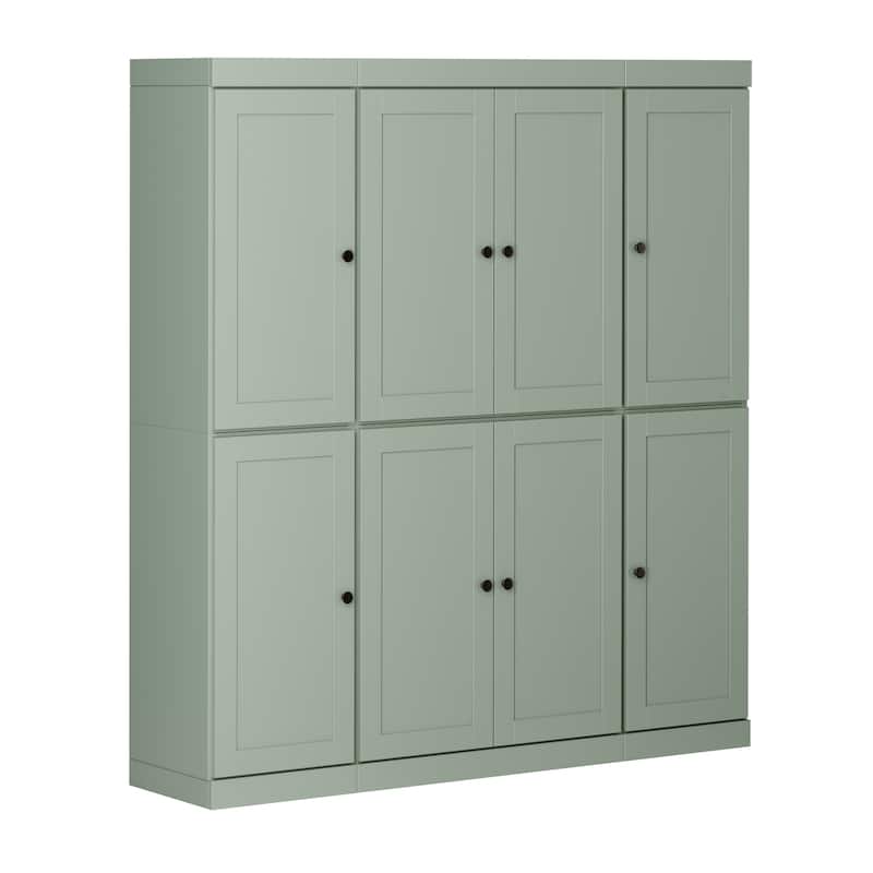 Palace Imports 100% Solid Wood 65" Pantry Cabinet with Shaker Doors and Adjustable Shelves