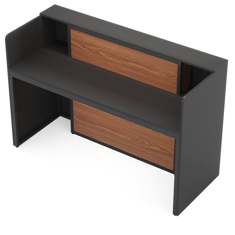 63 Inch Reception Desk with LED Lights for Store Office