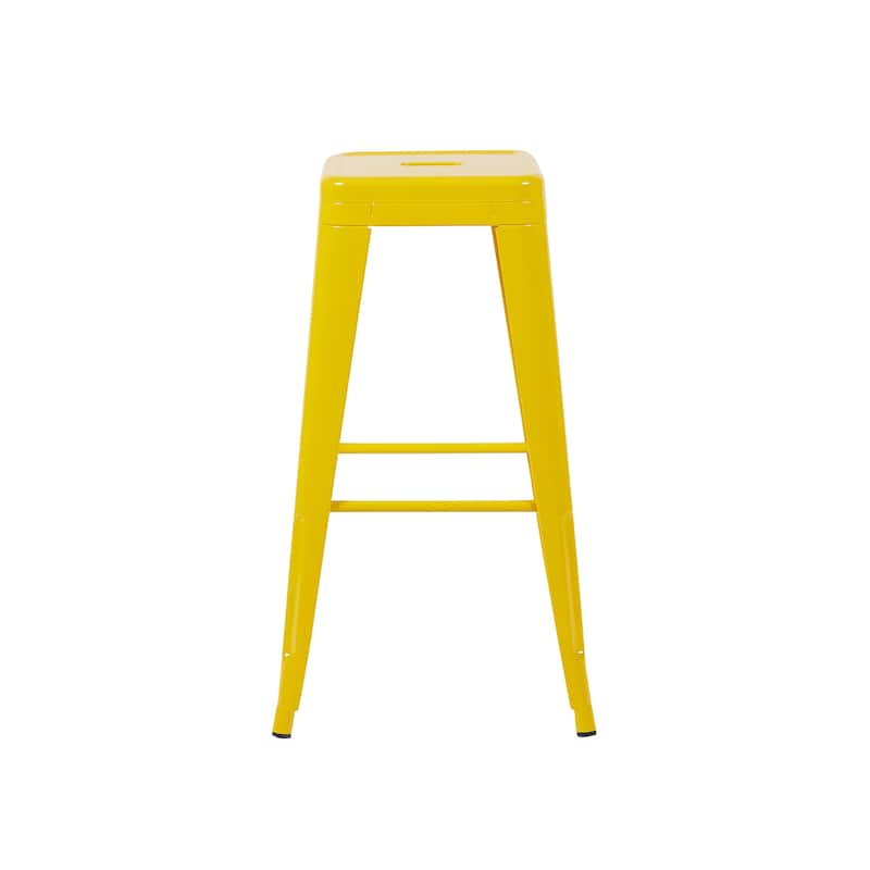 AC Pacific 30 Inch Industrial Stackable Metal BarStools Set of 2